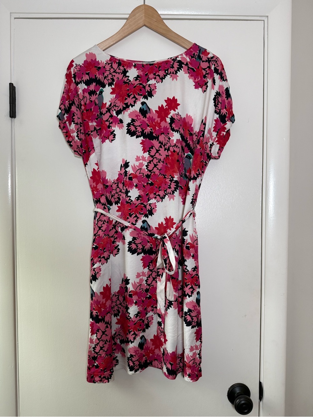 Boden Ivy Dress Bright Colorful Floral Birds Cap Sleeve Romantic Garden Party 12 - Picture 9 of 11